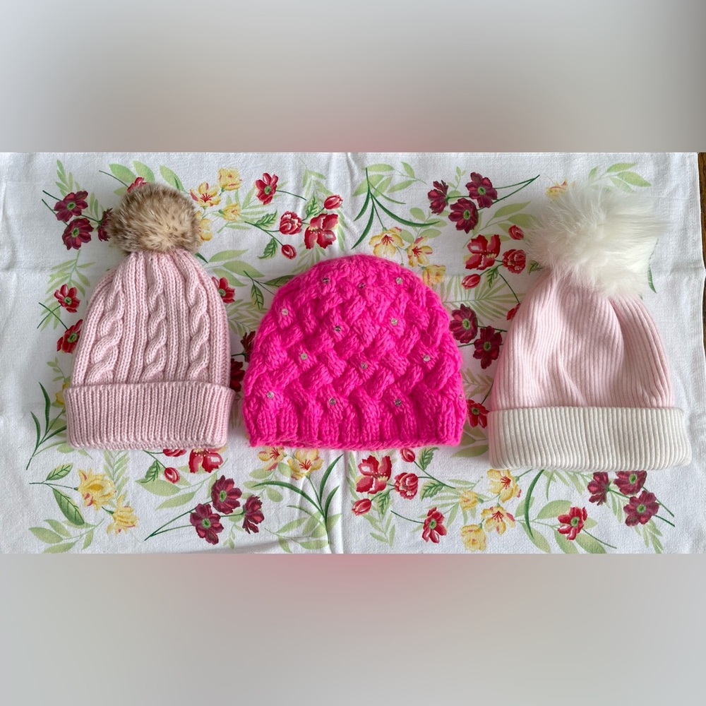 Pink hats bundle (3 items)